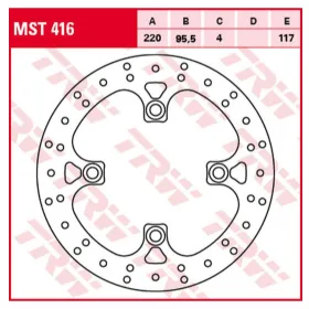 TRW Front Brake Disc YAMAHA YFM 700 GRIZZLY 07->
