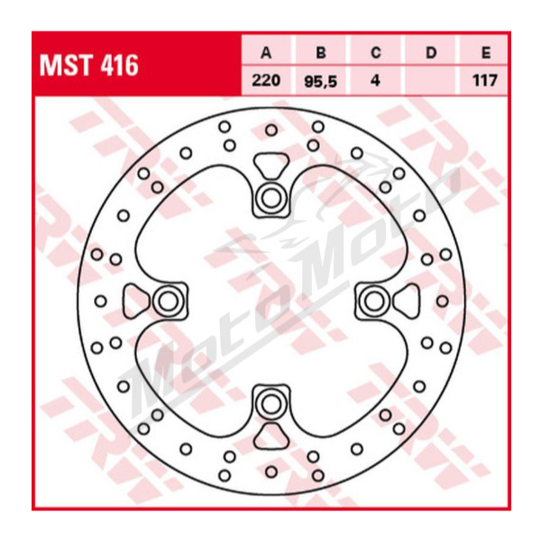 TRW Front Brake Disc YAMAHA YFM 700 GRIZZLY 07->