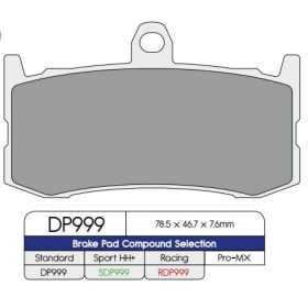 DP BRAKES RDP Race Pads/X-Race Titanium Pads Triumph Daytona 675cc 09-17