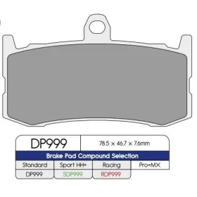 DP BRAKES RDP X-Race stabdžių trinkelės Triumph Daytona 675cc 09-17
