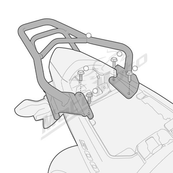 KAPPA Rear storage box bracket Honda CB / CBR 500 13-15