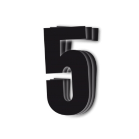 Blackbird Race Numbers Black - pack of 3 cm.13X7 #5