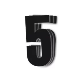 Blackbird Race Numbers Black - pack of 3 cm.13X7 #5