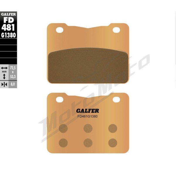 GALFER HH Sintered Brake Pads SYM MAXSYM 400cc 14-16