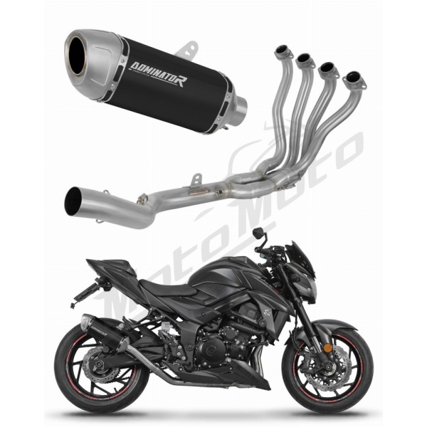 Suzuki GSX-S 750 2017-2020 Dominator Full Exhaust System S6 BLACK + dB killer