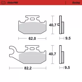 Moto-Master Brakepads Yamaha: YFM 700 R Raptor rear