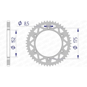 AFAM Aluminium Rear Sprocket 520 48-52 teeth