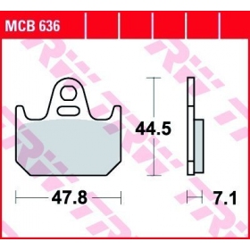 BRAKE PADS TRW MCB636 STANDARD