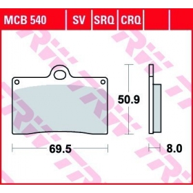 STABDŽIŲ TRINKELĖS TRW MCB540SV ROUTE