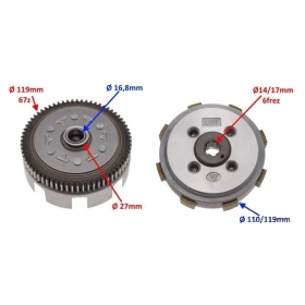 Sankabos kompl. ATV / CROSS / ZS154FMI 4T