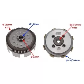Clutch kit ATV / CROSS / ZS154FMI 4T