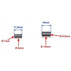 Įvorės 13,5x10x8,5mm 2vnt. / 12x8x6,8mm 8vnt.