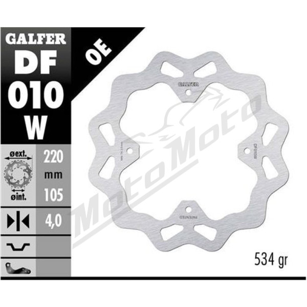 GALFER Rear brake disc Harley Davidson CVO / FLHP / FLHTK / XL / FXDC / FLSTF 125-530 04-24