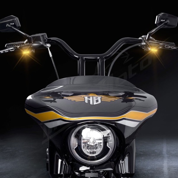 HEINZ BIKES Posūkiai ant vairo chromuoti Harley Davidson FLS / FLSTC / XG / FXST / FXSB 500/1690 15-17