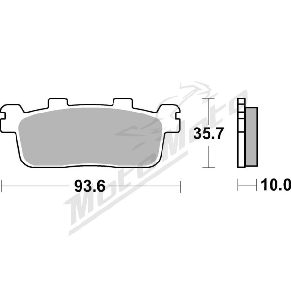 SBS MS Scooter Maxi 195MS Sintered Brake Pads Kymco / Peugeot / Yamaha 125-400cc 06-24