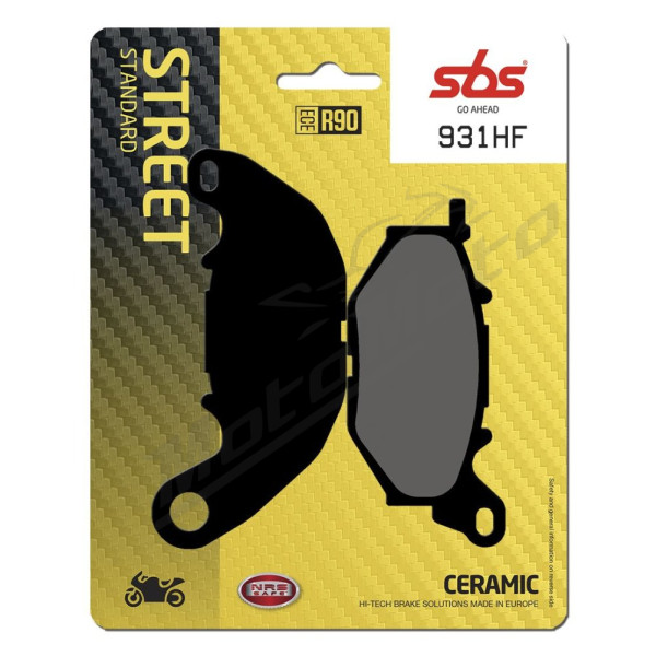 SBS CT Scooter Carbon Tech 931HF Organic Brake Pads Yamaha MT / YZF-R 250-300cc 15-22