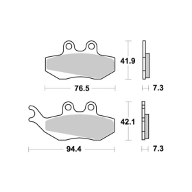 Sbs Brakepads Ceramic 120HF keraminės APRILIA / GILERA / MALAGUTI / PIAGGIO