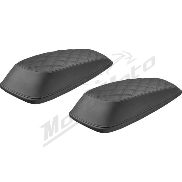 SADDLEMEN Lattice Stitch Side Storage Box Covers / Guards Harley Davidson FLHT / FLHTC / FLHTK / FLHX / FLTRI / FLTRX 1340-1800 97-13