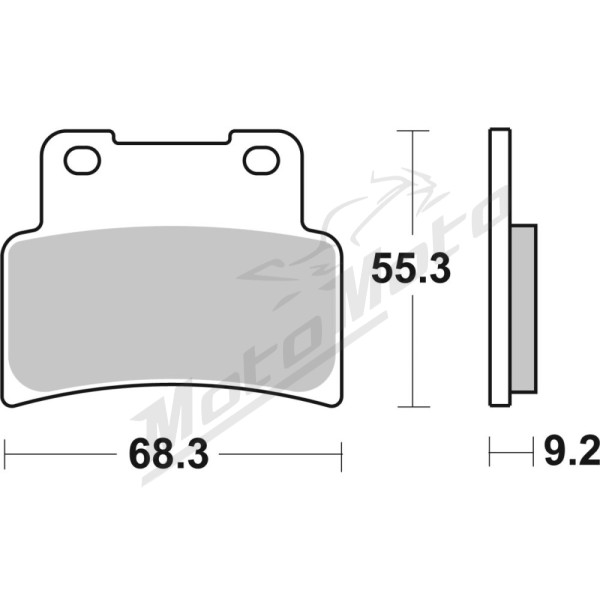 SBS MS Scooter Maxi 214MS Sintered Brake Pads Kymco / Peugeot 400cc 14-24