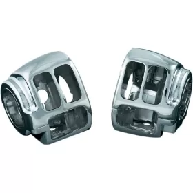 KURYAKYN Chrome Switch Cover Harley Davidson FLD / FLDE / FLSTF / FXDB / FXFB / XL 883/1868 11-24