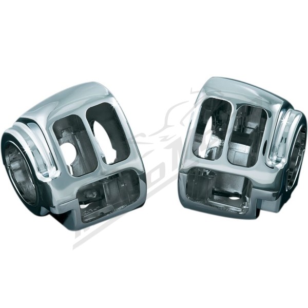 KURYAKYN Chrome Switch Cover Harley Davidson FLD / FLDE / FLSTF / FXDB / FXFB / XL 883/1868 11-24