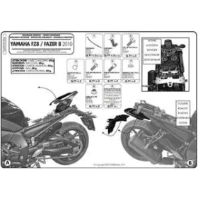 KAPPA Rear storage box bracket Yamaha FZ8 / Fazer 800 10-15