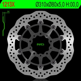 NG BRAKES 1213X plūduriuojantis stabdžių diskas KAWASAKI ZX-10 R / ZX-6 R / KLZ / Z / ZZR 636-1400 06-24