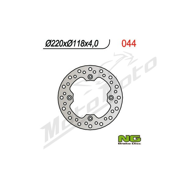 NG BRAKES Fixed Rear Brake Disc 220mm Suzuki DR / DR-Z / RM-Z / TS 125-350cc 89-07