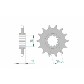 AFAM Steel Standard Front Sprocket 20515 - 525 14-15 teeth HONDA CBF / CB / CBR 600cc 97-07