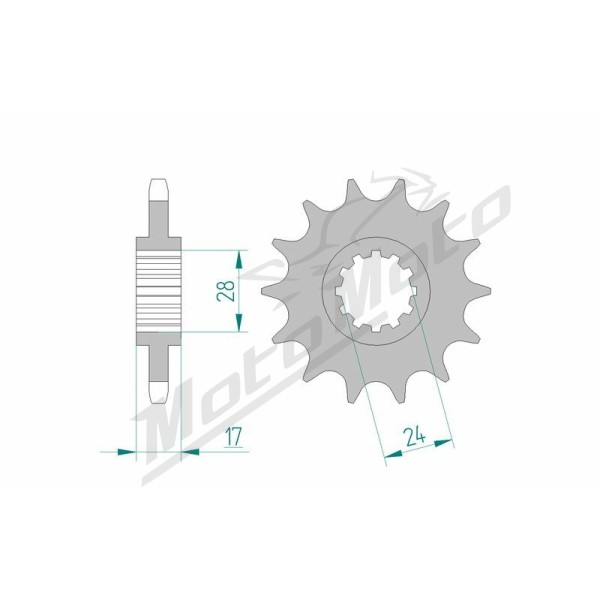 AFAM plieninė standartinė priekinė žvaigždutė 20515 - 525 14-15 dantukų HONDA CBF / CB / CBR 600cc 97-07