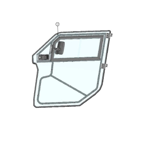 DFK Door panel left Can Am Maverick Trail