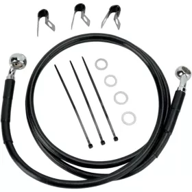 DRAG SPECIALTIES Stainless Steel Brake Line Kit Harley Davidson FLST / FLSTC / FLSTCI / FLSTF 1450-1690cc 00-07