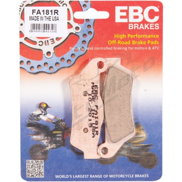 EBC Long-Life Sintered "R" Brake Pads APRILIA / BENELLI / GAS GAS / BMW / CAGIVA / HUSABERG / HUSQVARNA / KTM / SHERCO / SWM / TM RACING / YAMAHA 80-900cc 92->