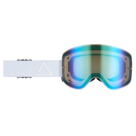 AMOQ Vision Magnetic Motocross / Snow Goggles Whiteout (Mirrorred Lens)