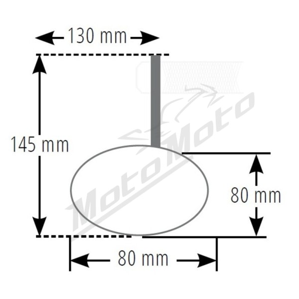 HIGHSIDER smart Bar End Mirror Black Round (Pair) Ø22.2mm