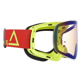 AMOQ Vision Magnetic Motocross / Snow Goggles Red / HiVis (Mirrorred Lens)