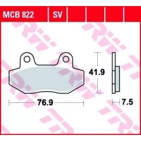BRAKE PADS TRW MCB822SV ROUTE