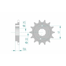 AFAM Steel Standard Front Sprocket 20517 - 520 13-15 teeth HONDA XR 650cc 00-07