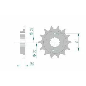 AFAM plieninė standartinė priekinė žvaigždutė 20517 - 520 13-15 dantukų HONDA XR 650cc 00-07