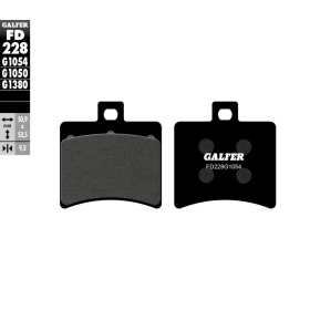 GALFER Semi-Metallic Brake Pads Aprilia / Beta / Derbi / Generic / Malaguti / Peugeot 50-500cc 99-20