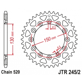 Rear sprocket JTR245/2