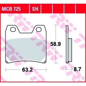 STABDŽIŲ TRINKELĖS TRW MCB725SH SPORT