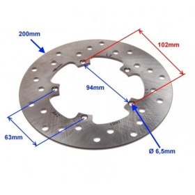 Front / Rear brake disc GILERA DNA / RUNNER / PIAGGIO FLY / VESPA Ø 200x94