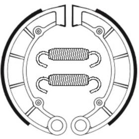 TECNIUM ATV Organic Brake shoes BA197 Kawasaki KLF 300/400cc 89-06