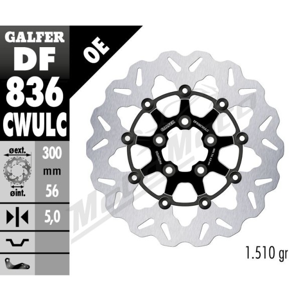 GALFER Wave® Rear Brake Rotors Harley Davidson FL / FX / XL / XG 883-1923cc 08-24