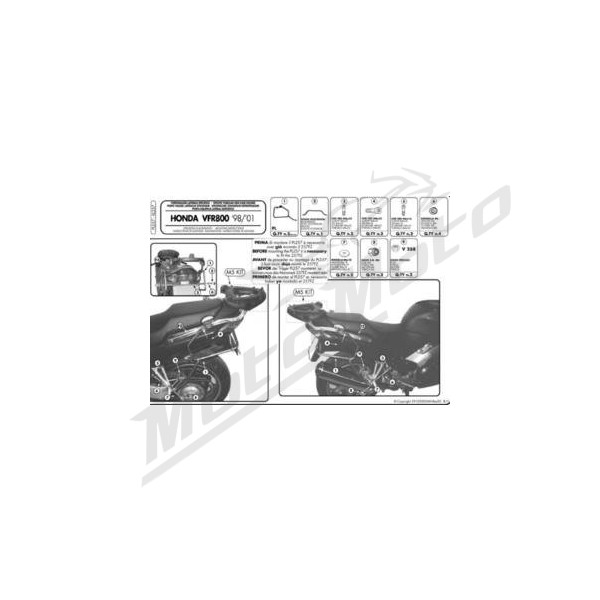 KAPPA Rear storage box bracket Honda VFR 800 98-01