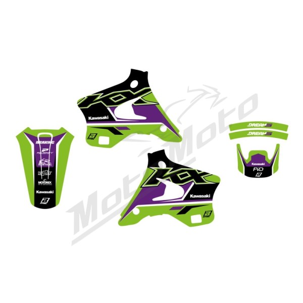BLACKBIRD RACING Dream 5 Graphic Kit Kawasaki KX 250cc 94-98