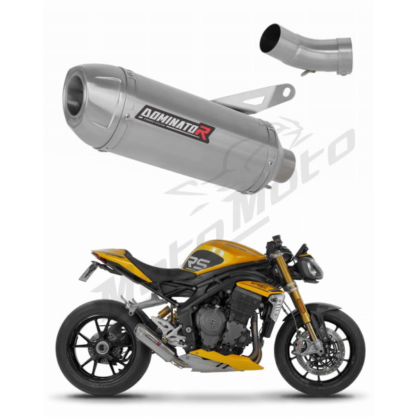 Dominator Exhaust Silencer Muffler S3 + dB killer Triumph Speed Triple 1200RR/RS 21-24