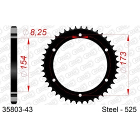 AFAM Steel Standard Rear Sprocket 525 43 teeth APRILIA RST 1000 FUTURA 01-11