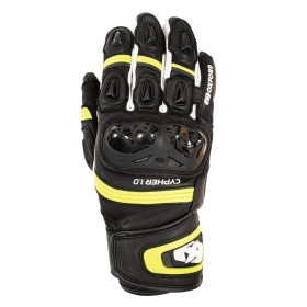 Oxford Cypher 1.0 Short Leather MS Glove Blk/Yellow/White 3XL